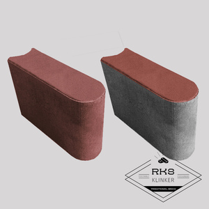 Бордюр тротуарный - Шарнирный, SteinRus, БРШ 25.20.8R, красный п/о