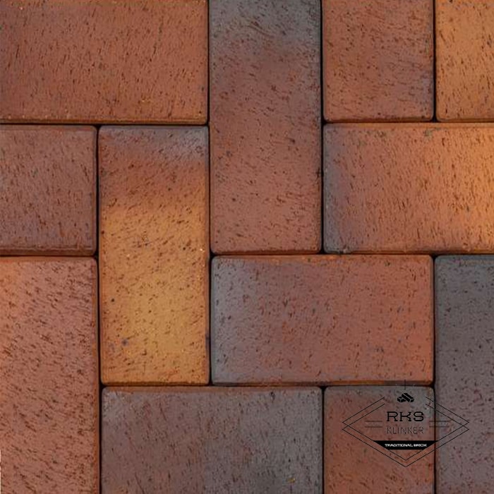 Тротуарный кирпич ABC-Klinkergruppe, Herbstlaub-geflammt, 240х118х52мм в Саратове