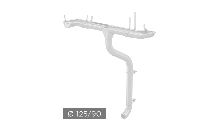 Водосточная система AQUASYSTEM PU 125/90 мм RAL 9003 в Саратове