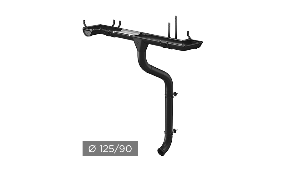 Водосточная система AQUASYSTEM PU MATT 125/90 мм RAL 9005 в Саратове
