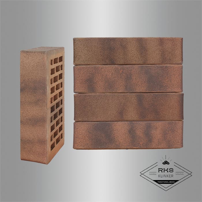 Кирпич облицовочный ЛСР, Ореховый флэш, Гладкий, 1НФ в Саратове