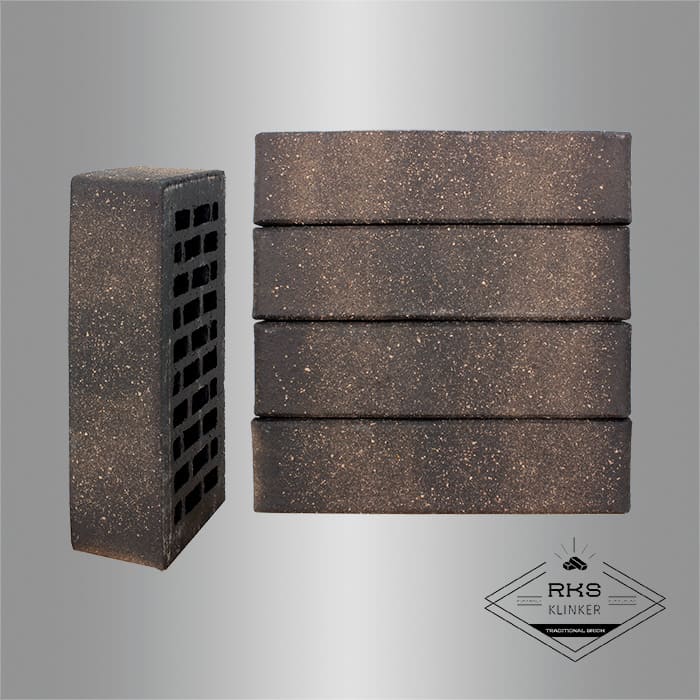 Кирпич облицовочный ЛСР, Графитовый с посыпкой, Гладкий, 1НФ в Саратове