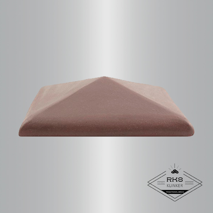 Клинкерный колпак на столб ZG Clinker, С42 425х425 мм, вишнёвый в Саратове