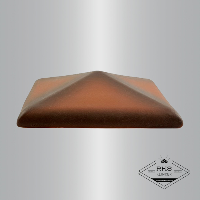 Клинкерный колпак на столб ZG Clinker, С42 425х425 мм, каштановый в Саратове