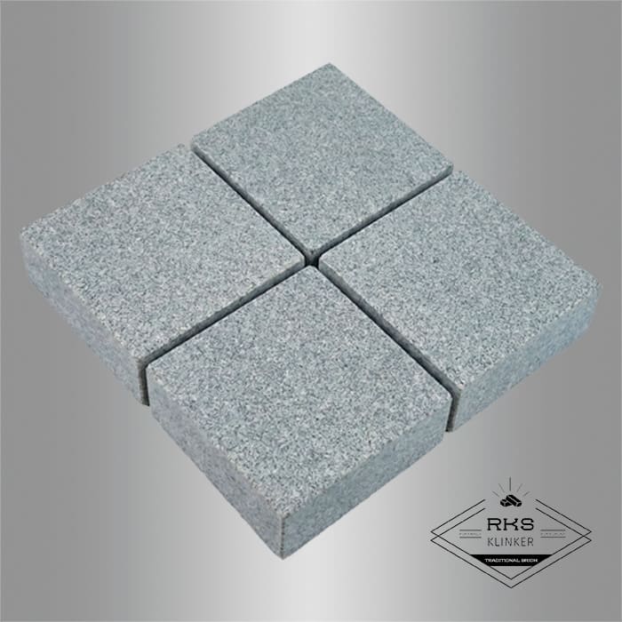 Гранитная брусчатка RKS SLATE Сильвер Пёрл, пиленая 100х100 мм в Саратове