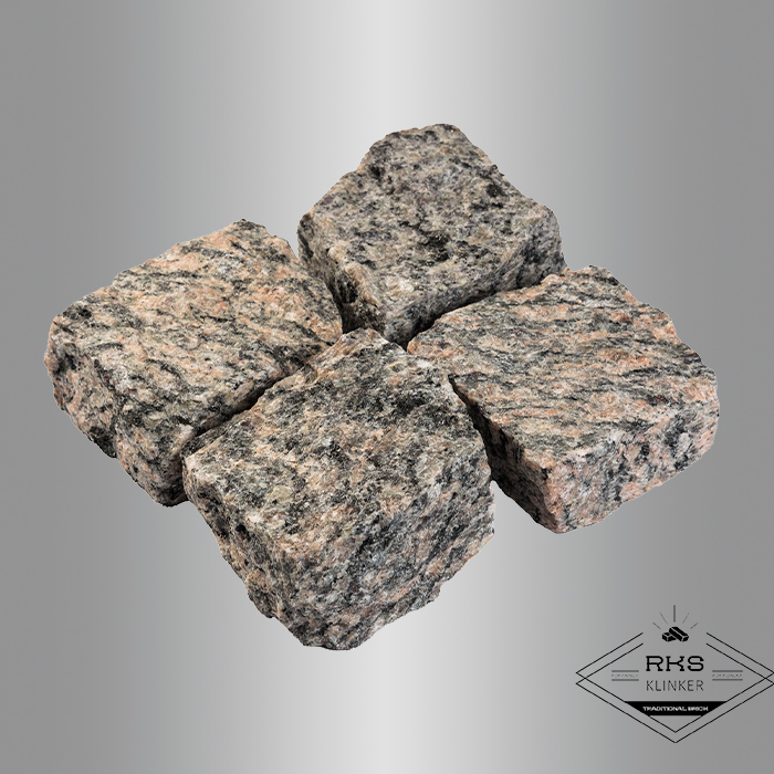 Гранитная брусчатка Ладожская, Колотая, 100x100x50 мм в Саратове