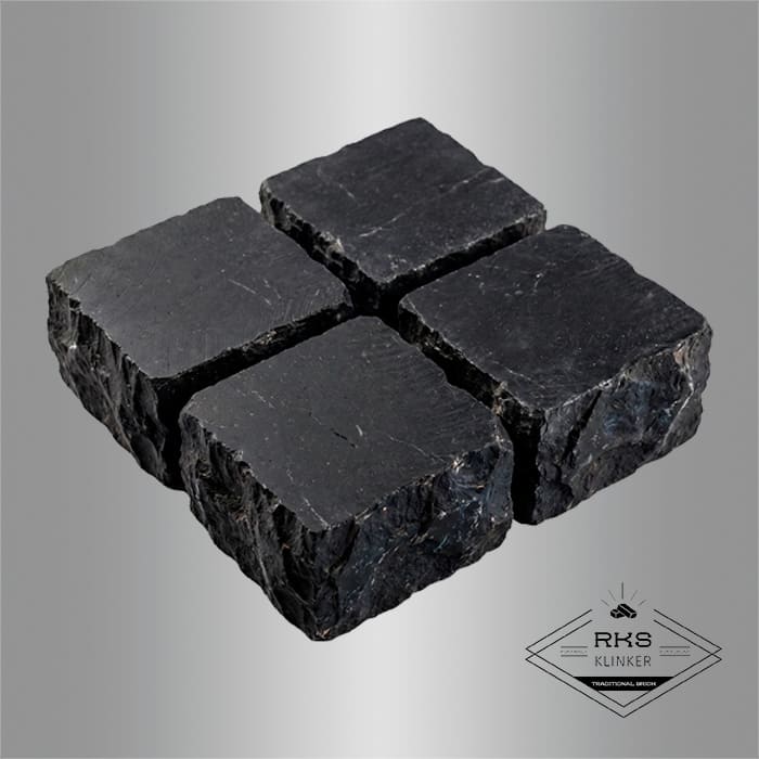 Брусчатка из известняка RKS Slate Belgian Black 100x100x40 мм в Саратове