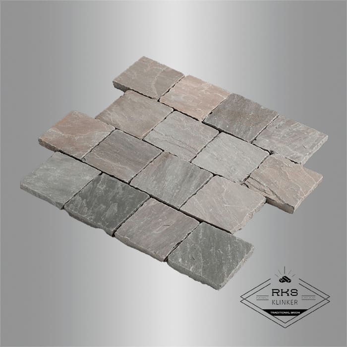 Брусчатка галтованная RKS Slate Belgian Grey 100x100x40 мм в Саратове