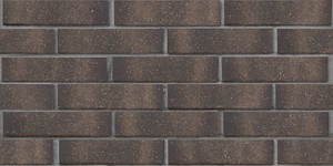 Кирпич облицовочный ЛСР, Графитовый с посыпкой, Гладкий, 1НФ на сером шве