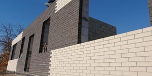 Кирпич облицовочный ЛСР Белый гладкий в сочетании с черным - фото фасада дома (6)