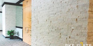 Декоративный камень для стен интерьера и экстерьера 3D панели RKS SLATE Кварцит White Quartz Classic фото, приобрести на сайте РКС Клинкер (6)