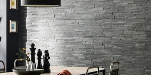 Черный камень для стен интерьера купить 3D панели RKS SLATE Сланец Matt Black Slate Classic (9)