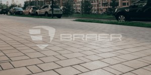 Купить белую тротуарную плитку Браер Старый Город ЛАНДХАУС белый (2)