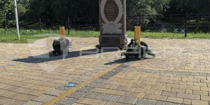 Счетание цветов тротуарной плитки фото Браер Старый Город Ландхаус СТЕПЬ, ЛУВР ГРАНИТ, МРАМОР