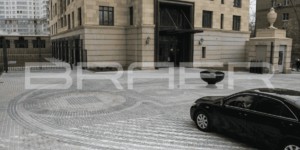 Тротуарная плитка БРАЕР Классико серый и белый  фото объекта - ЖК Баркли, Москва (3)